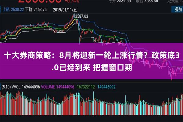 十大券商策略：8月将迎新一轮上涨行情？政策底3.0已经到来 把握窗口期