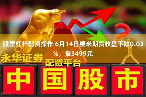 股票杠杆配资操作 6月14日粳米期货收盘下跌0.03%，报3499元