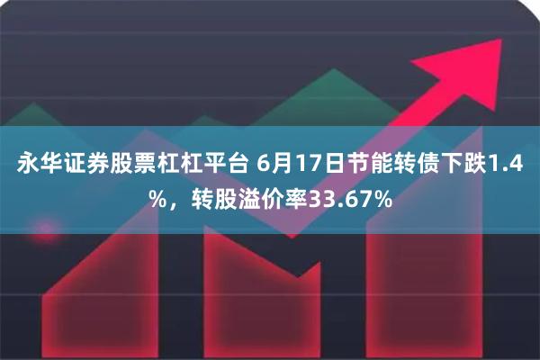 永华证券股票杠杠平台 6月17日节能转债下跌1.4%，转股溢价率33.67%