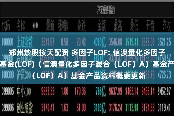 郑州炒股按天配资 多因子LOF: 信澳量化多因子混合型证券投资基金(LOF)（信澳量化多因子混合（LOF）A）基金产品资料概要更新