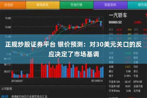 正规炒股证券平台 银价预测：对30美元关口的反应决定了市场基调