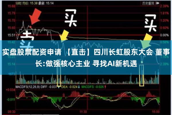 实盘股票配资申请 【直击】四川长虹股东大会 董事长:做强核心主业 寻找AI新机遇