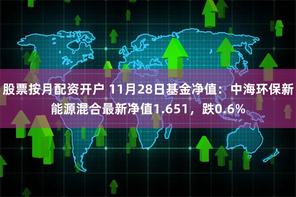 股票按月配资开户 11月28日基金净值：中海环保新能源混合最新净值1.651，跌0.6%