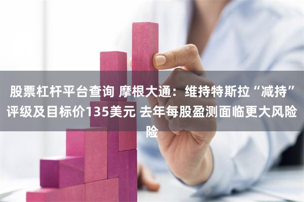 股票杠杆平台查询 摩根大通：维持特斯拉“减持”评级及目标价135美元 去年每股盈测面临更大风险