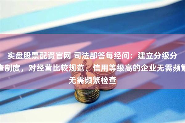 实盘股票配资官网 司法部答每经问：建立分级分类检查制度，对经营比较规范、信用等级高的企业无需频繁检查