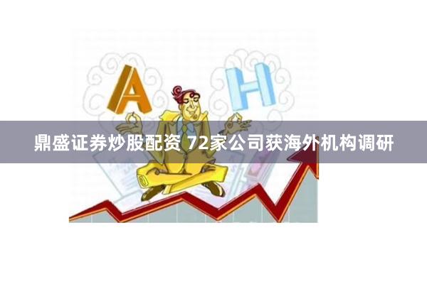 鼎盛证券炒股配资 72家公司获海外机构调研