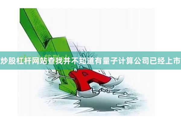 炒股杠杆网站查找并不知道有量子计算公司已经上市